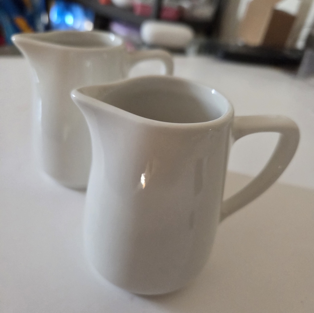 Hall White Ceramic Creamer